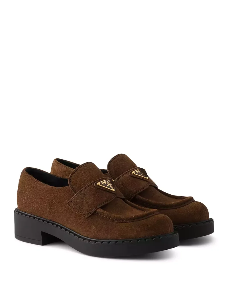 Women's Chocolate Suede Loafers
