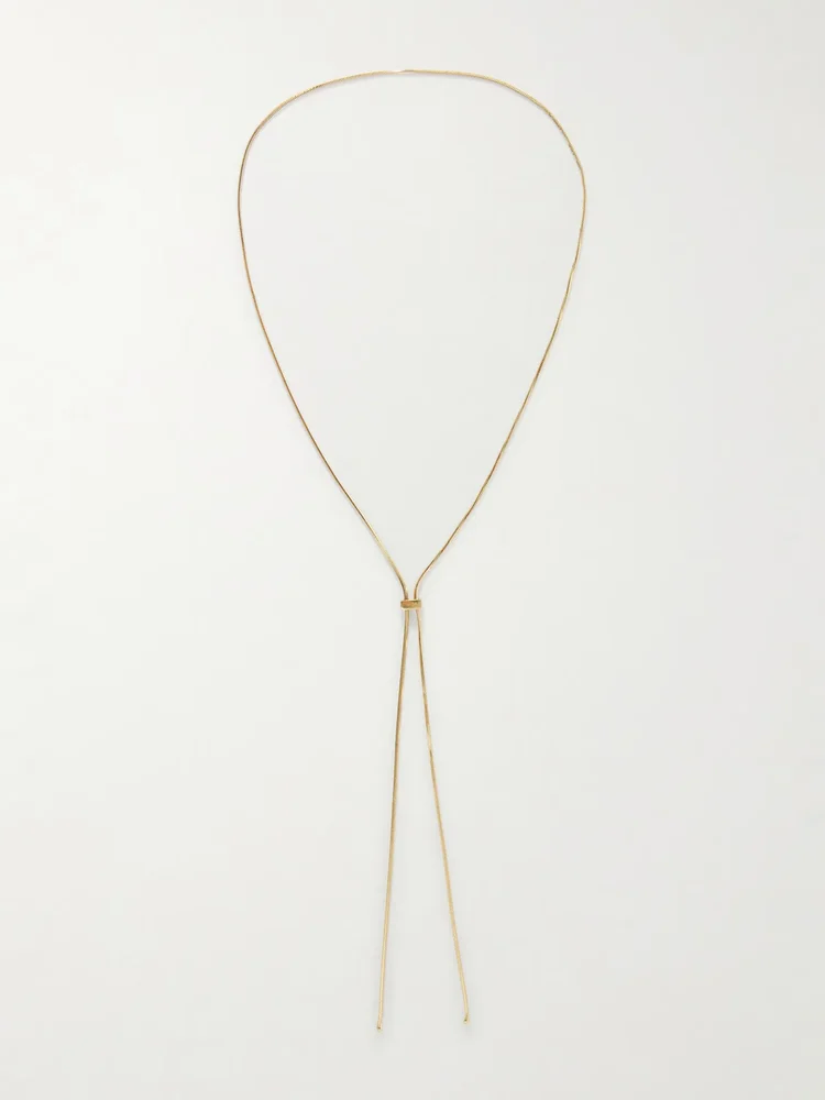 Bolo gold-pendant sterling-silver necklace