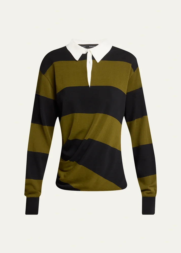 Corinna Collared Long-Sleeve Top