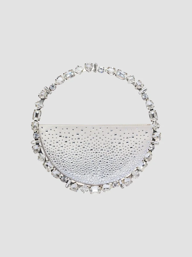 Taliya Eternity Embellished Satin Clutch
