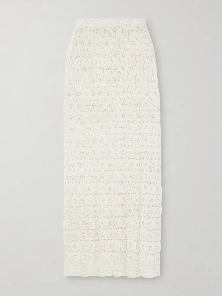 Tea Party crochet midi skirt