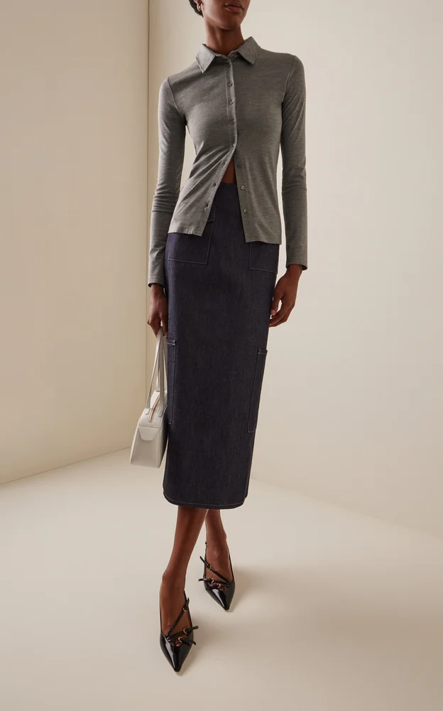 Exclusive Valletta Denim Maxi Skirt