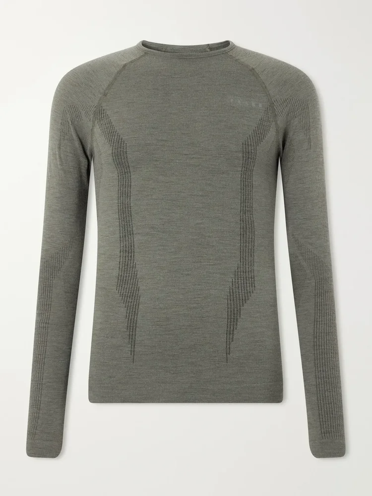 Seamless Virgin Wool-Blend Ski Base Layer