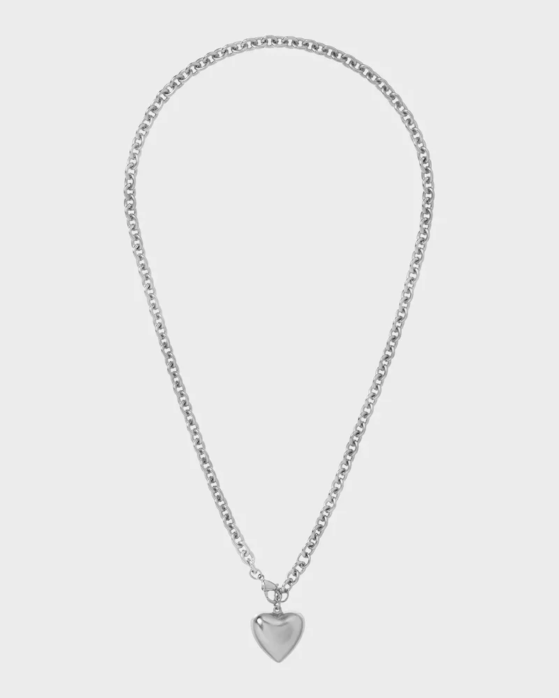 Puffy Hearts Mini Pendant Necklace