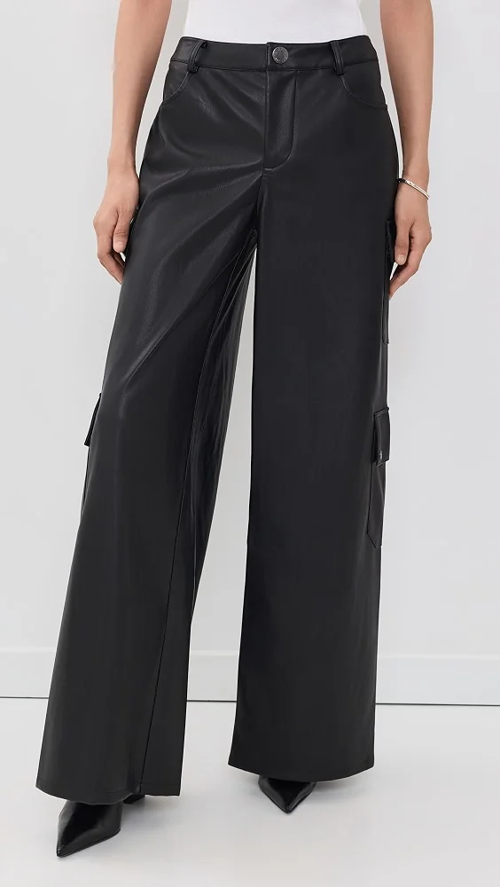 Isolde Faux Leather Cargo Pants