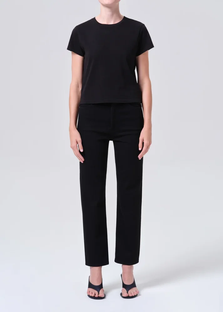 90's Pinch Waist Crop (Weightless Stretch) in Cover