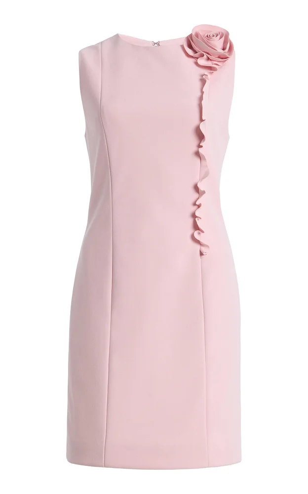 Flower Crepe Mini Dress