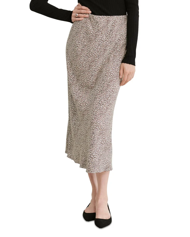 Leopard Print Slip Skirt