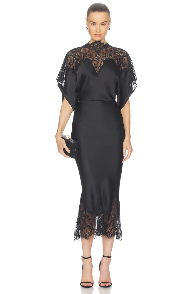 Reverse Obie Midcalf Dress With Lace