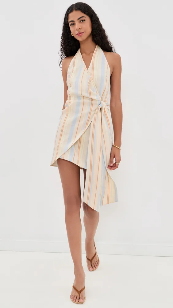 Pernille Wrap Halter Mini Dress