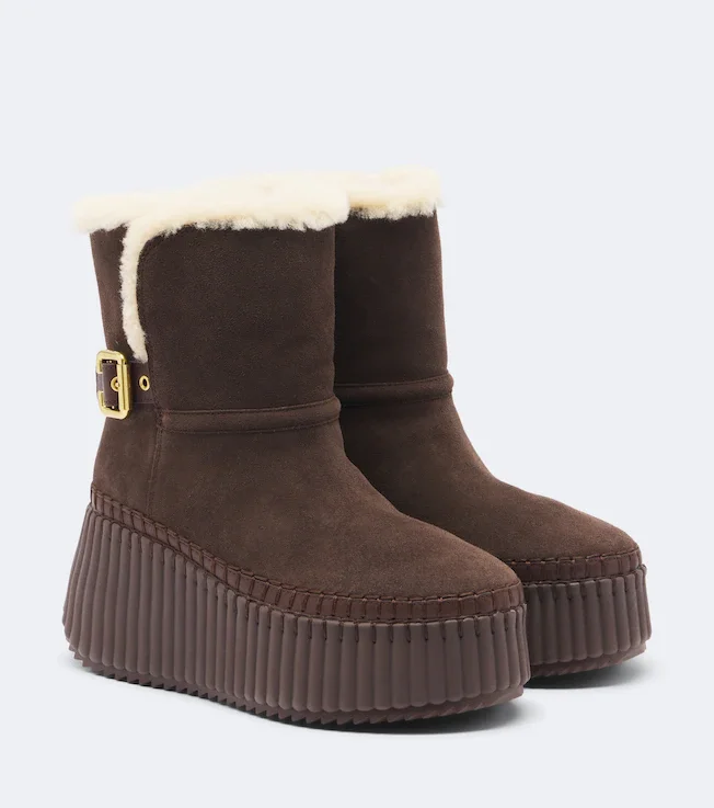 Nama suede platform ankle boots