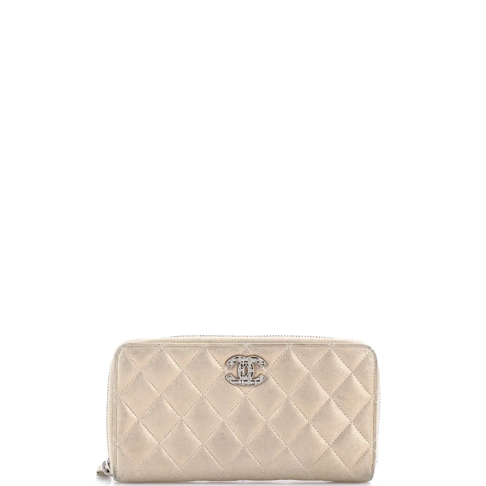 Paris-Salzburg Zip Around Wallet Quilted Iridescent Calfskin Long