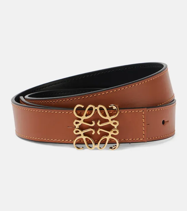 Anagram reversible leather belt