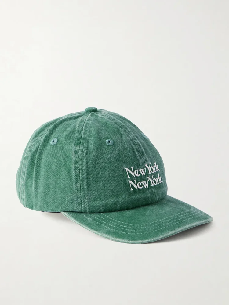 New York Embroidered Cotton Cap