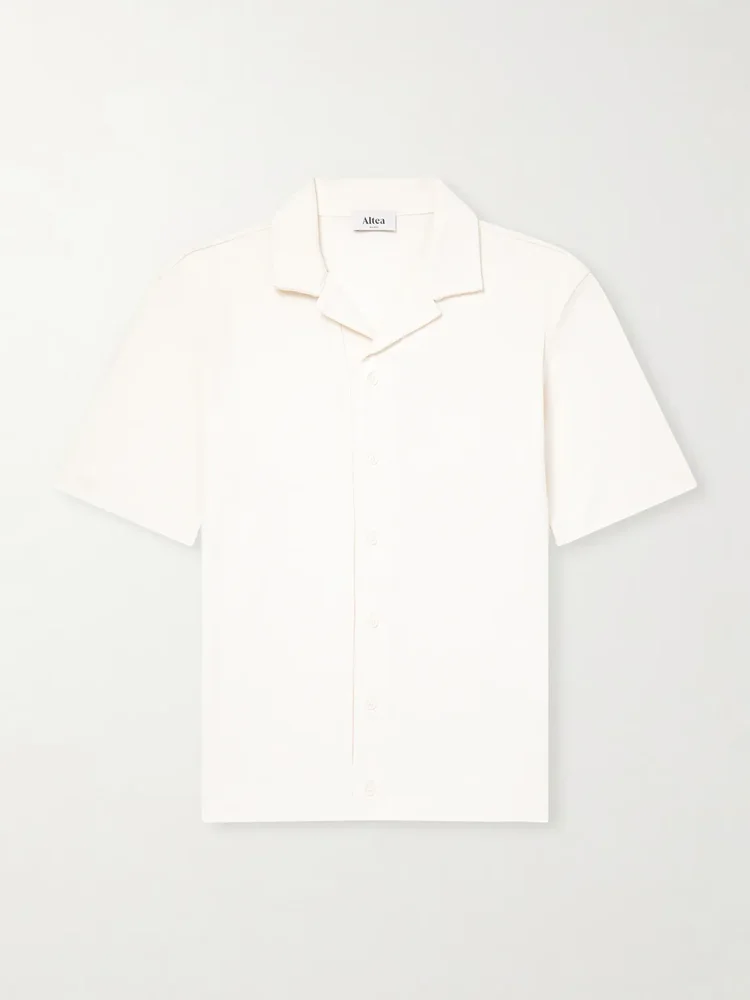 Jean Camp-Collar Cotton-Piqué Shirt