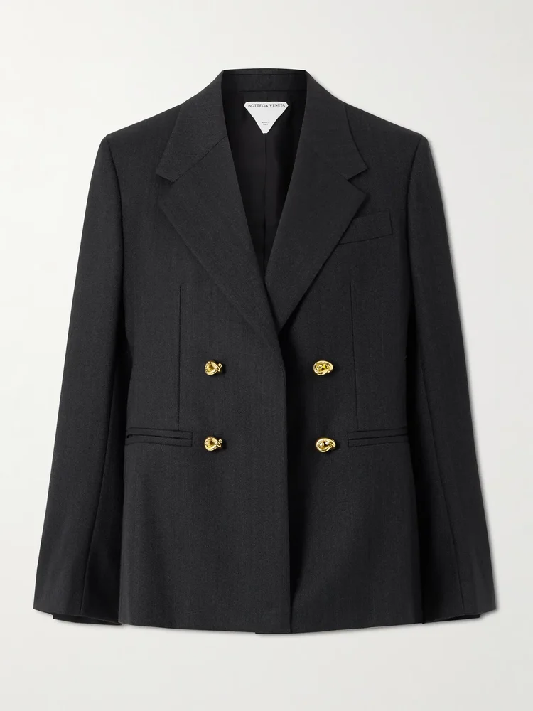 Double-breasted wool blazer