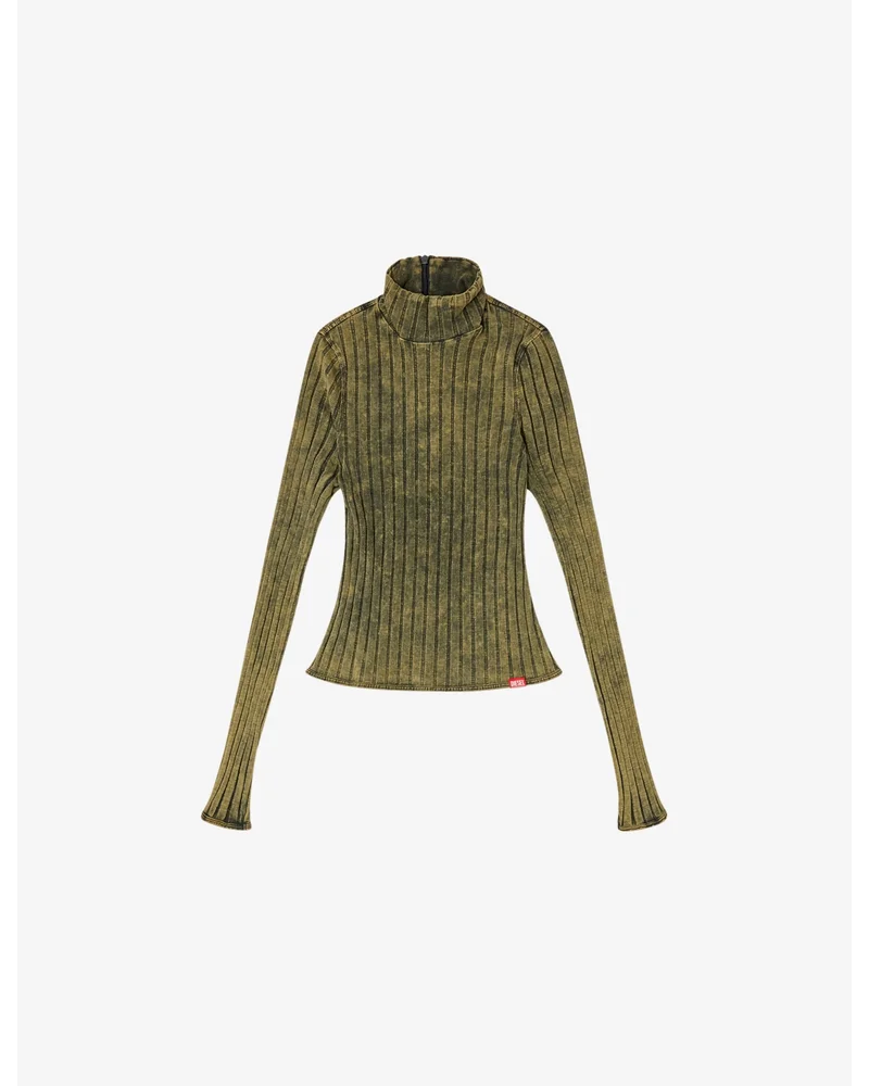T-Clawa High-Neck Stretch-Cotton Top
