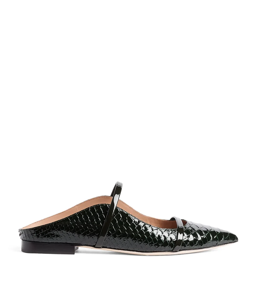 Embossed Leather Maureen Mules