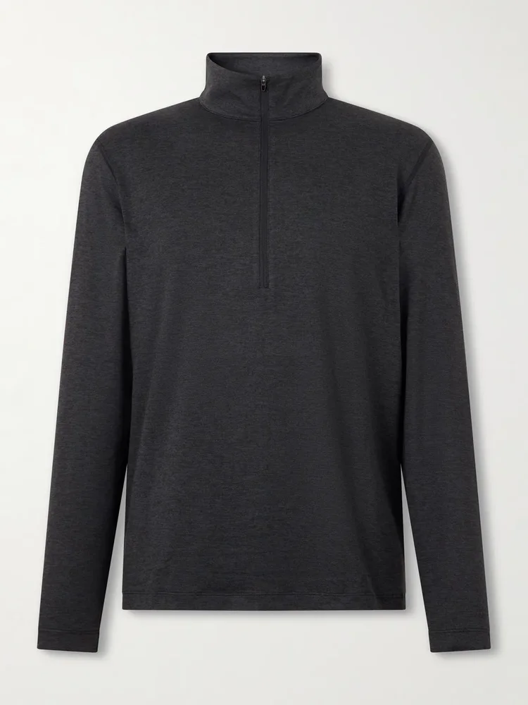 Slim-Fit Recycled Stretch-Jersey Half-Zip Sweatshirt