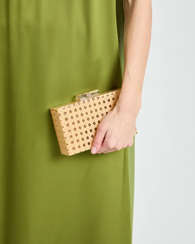 Ember Acrylic Rattan Clutch