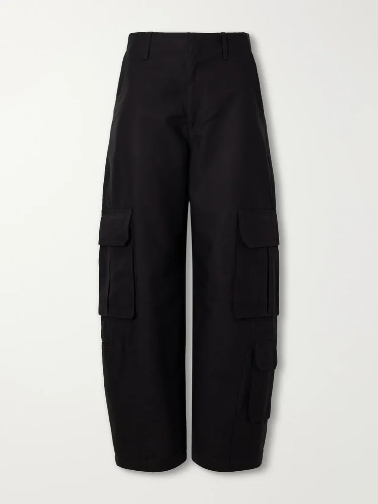 Ambika Utility cotton-sateen barrel-leg pants