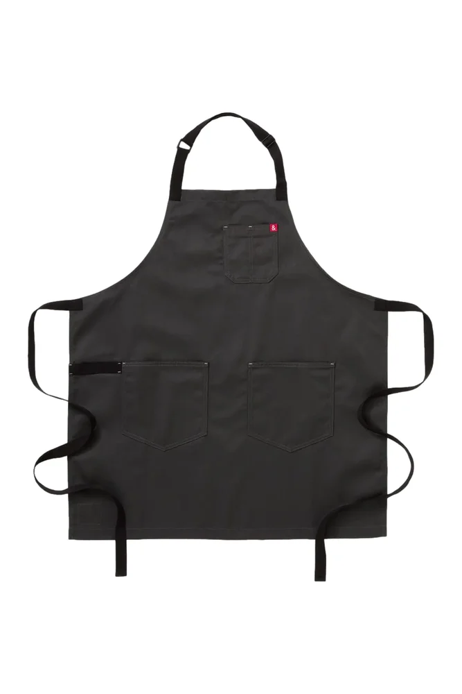 The Essential Apron, Char Grey Cotton Canvas