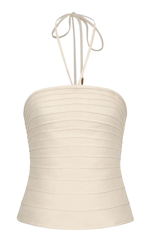 En Tu Luz Embroidered Linen Top
