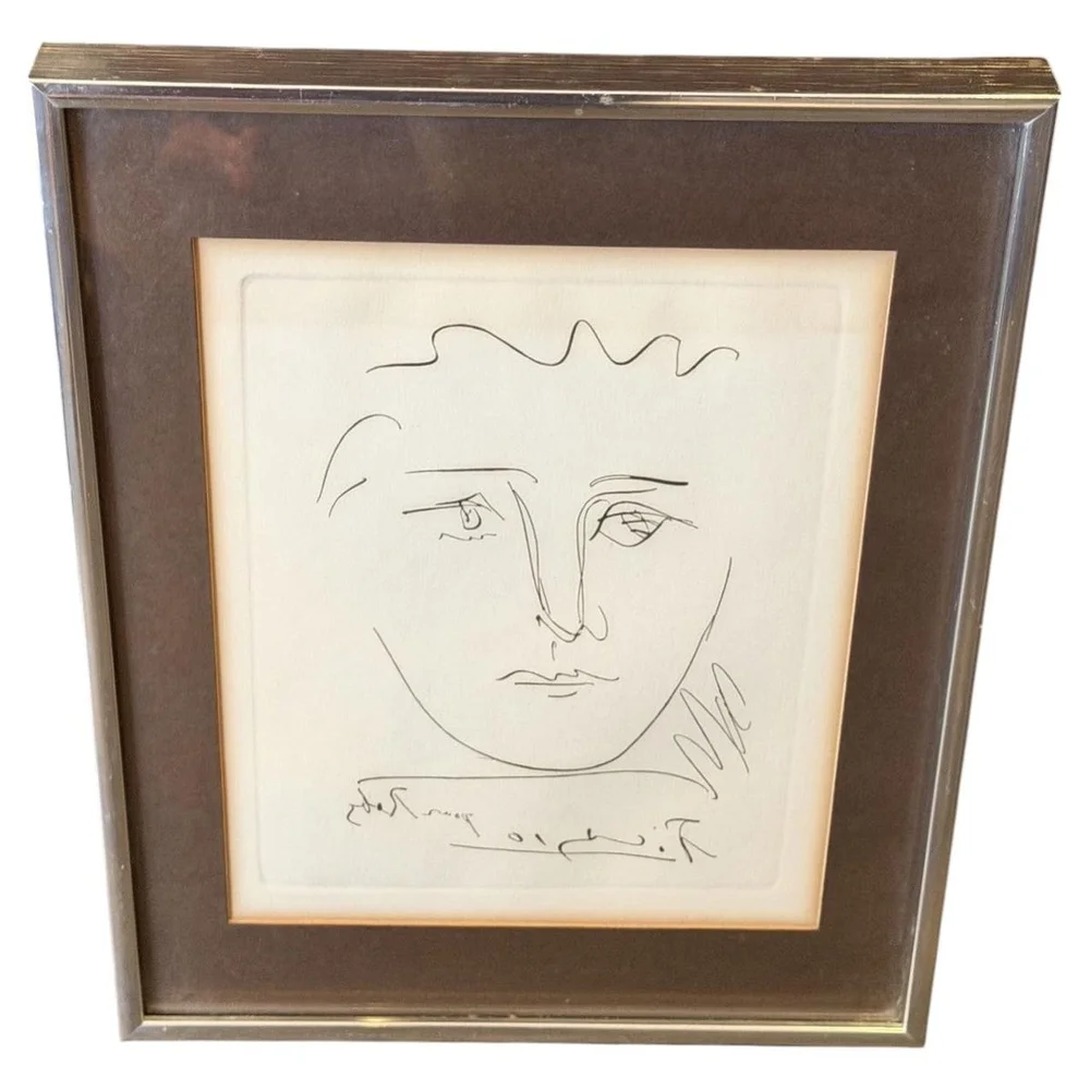 Pablo Picasso Signed Mid-Century Etching Print Pour Roby (L’Age de Soleil), 1968