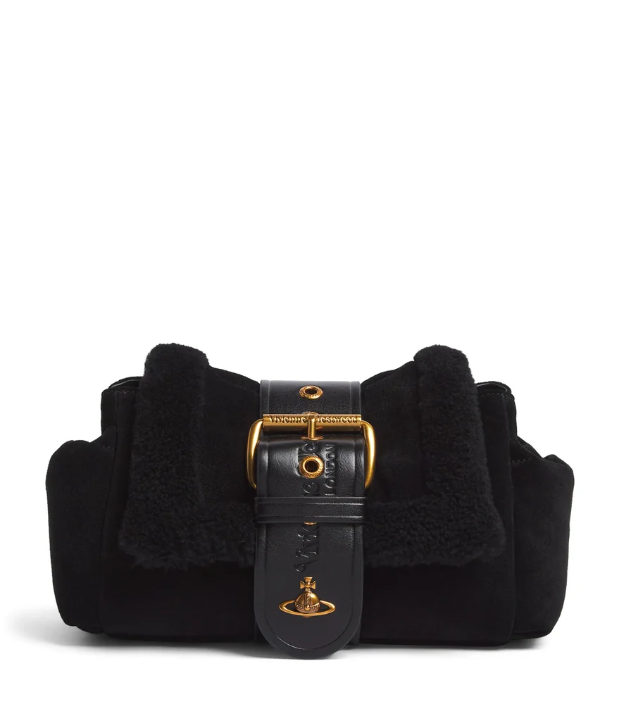 Suede Hazel Treasure Clutch Bag