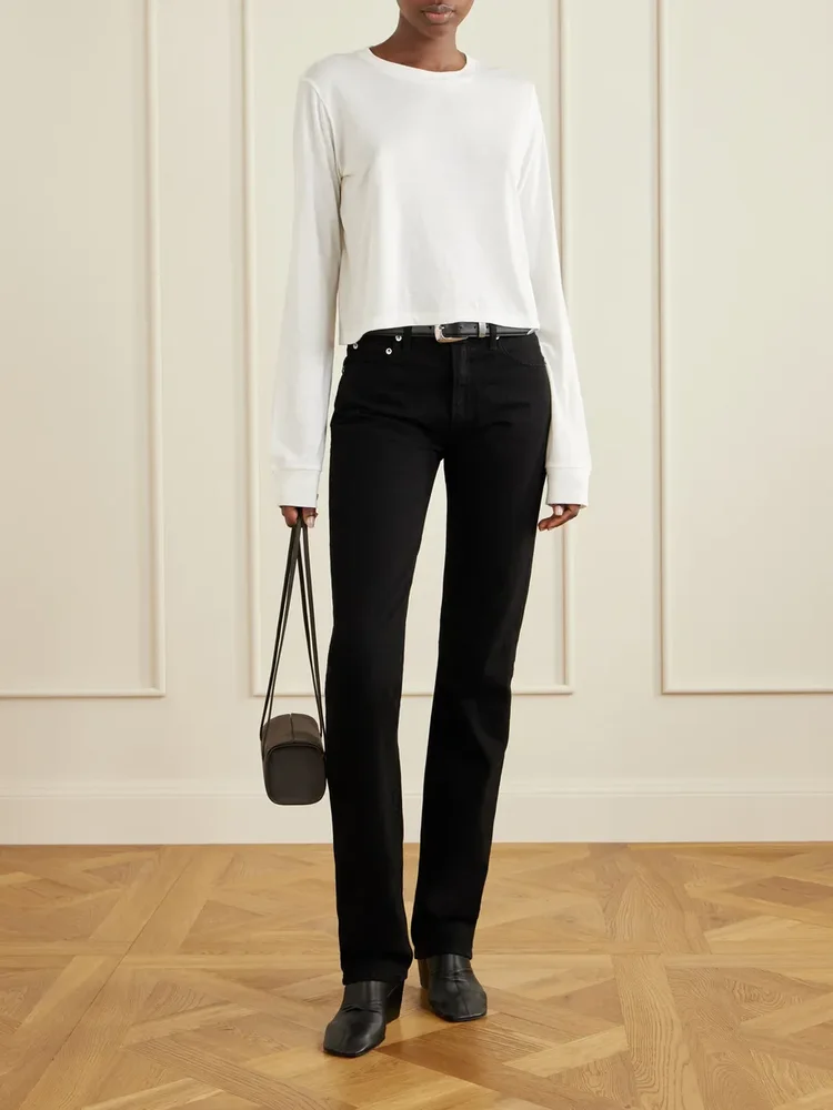 Cotton and modal-blend jersey T-shirt