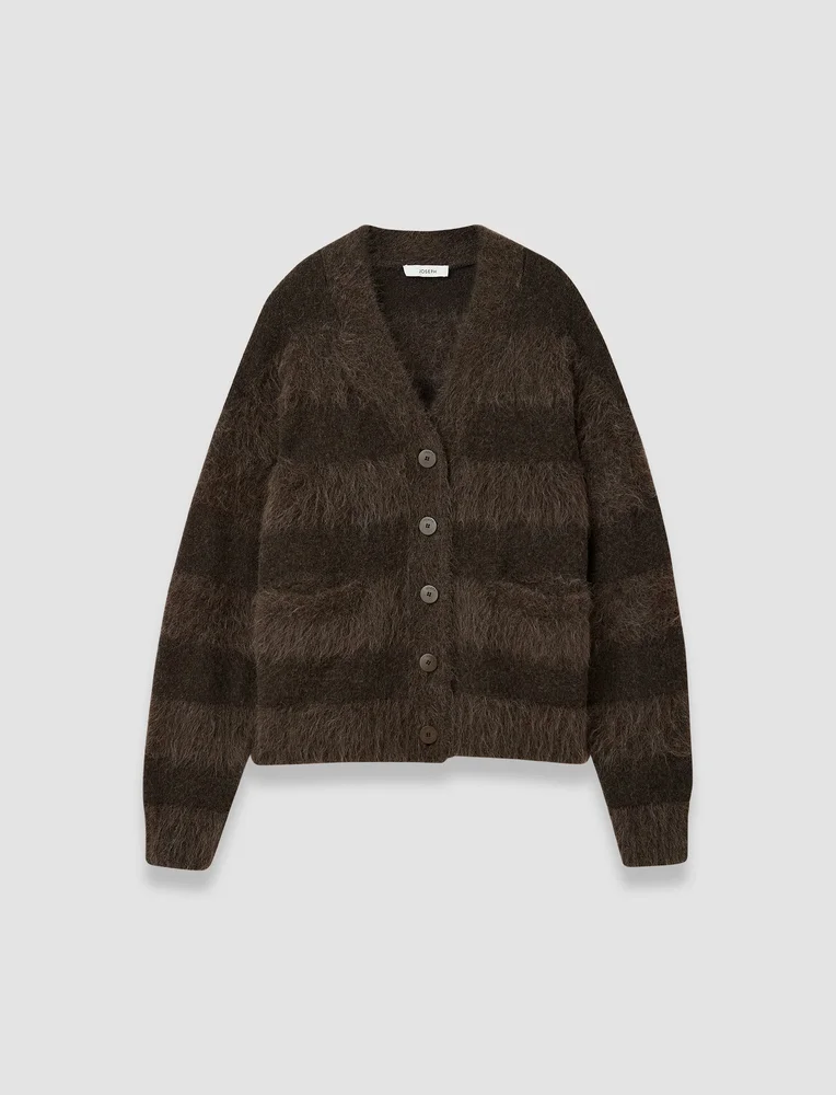 Stra Brushed Alpaca Striped Cardigan