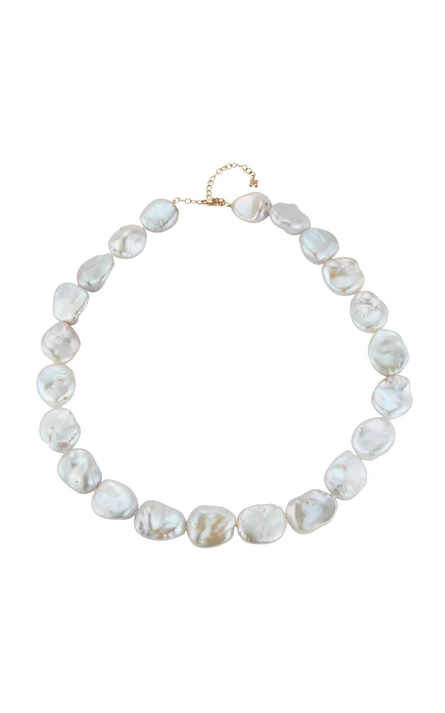 14K Yellow Gold Baroque Pearl Bracelet