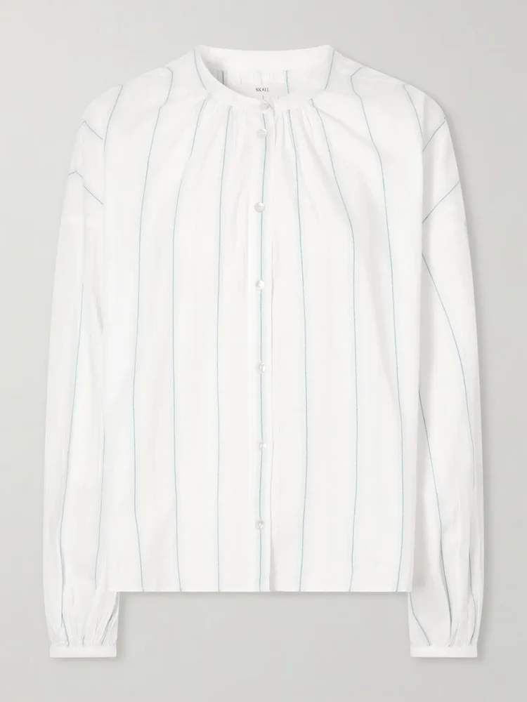 Cilla striped organic cotton shirt