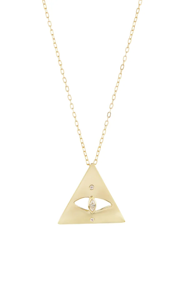 Illuminati 18K Yellow Gold Diamond Eye Necklace