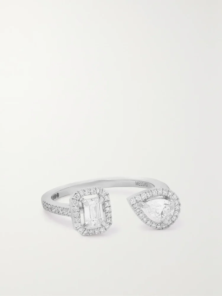 My Twin Toi & Moi 18-karat white gold diamond ring