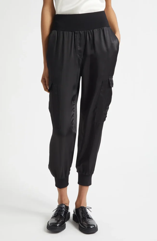 Giles Cupro Crop Cargo Joggers