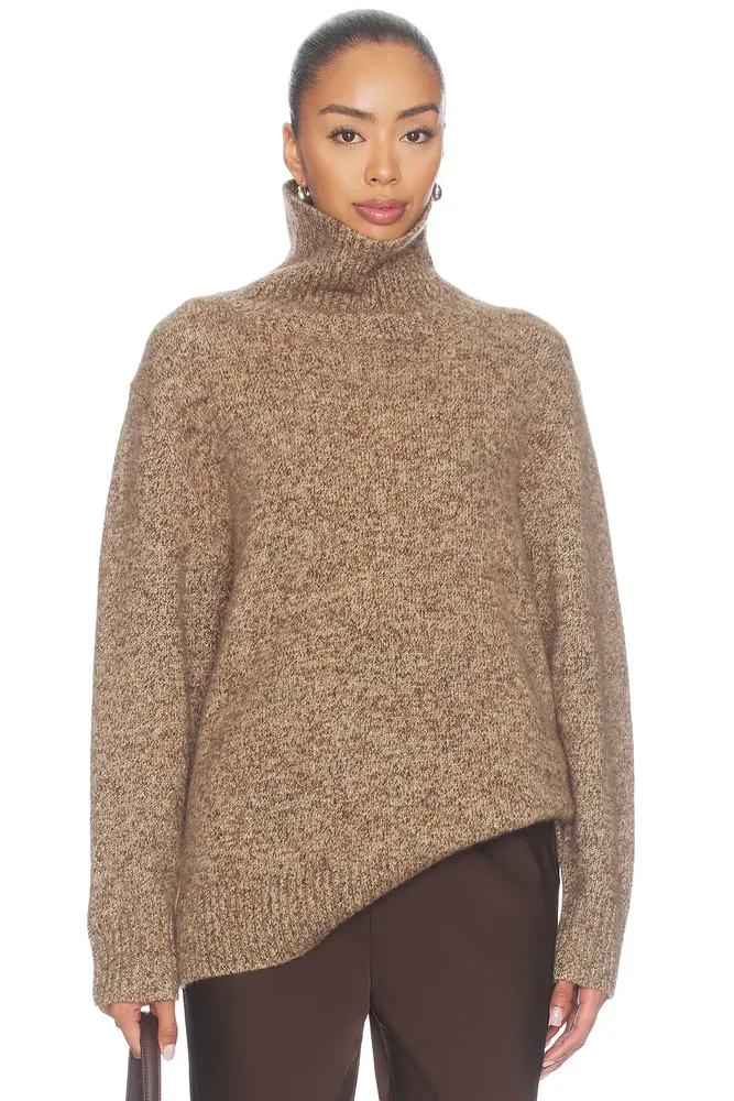 Marled Relaxed Fit Turtleneck