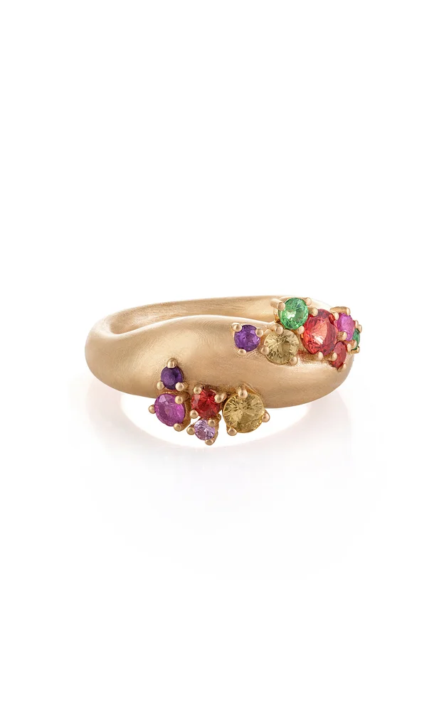 Dancing Joy 18K Yellow Gold Sapphire Ring