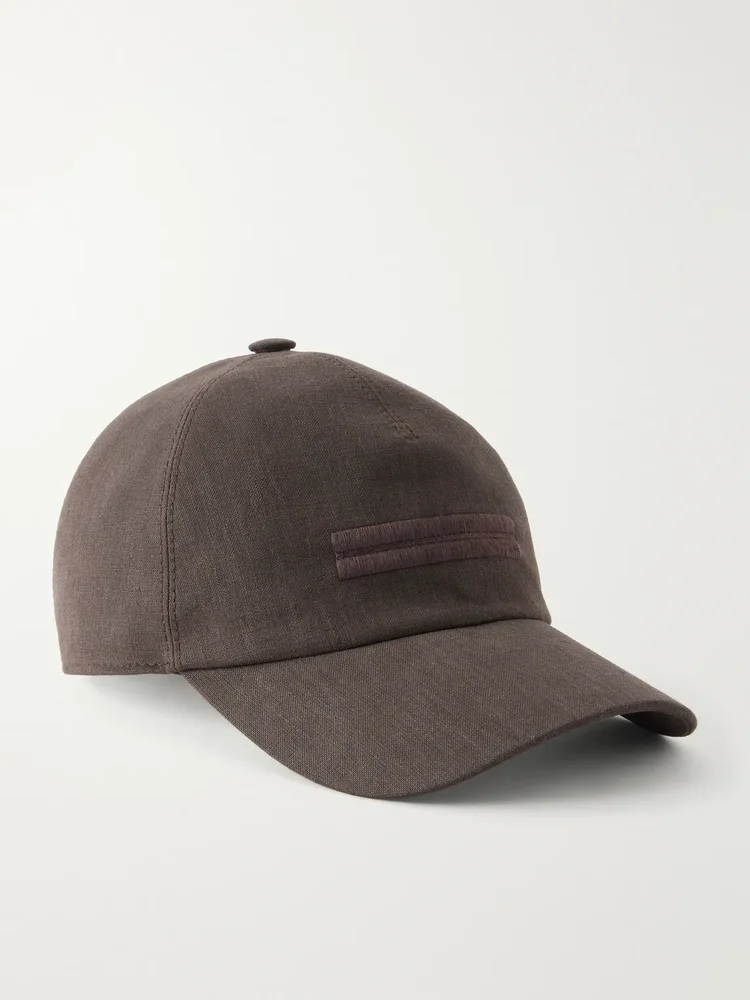 Oasi Logo-embellished Linen Cap
