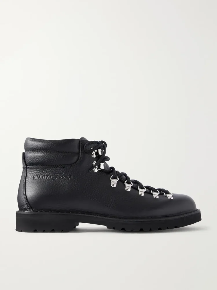 x Fracap M127 Textured Leather Hiking Boots