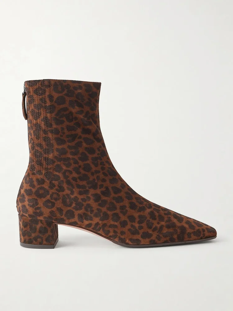 Saint Honoré 35 animal-print suede boots