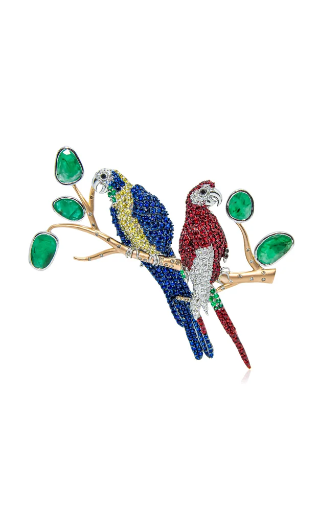 Love Birds 18K Gold Diamond Bag Charm
