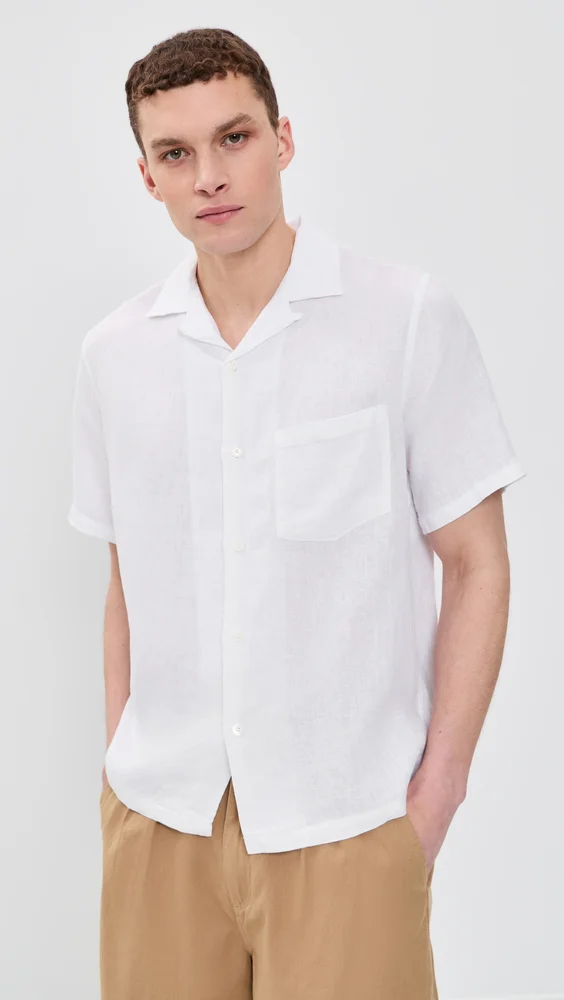 Linen Camp Collar Shirt