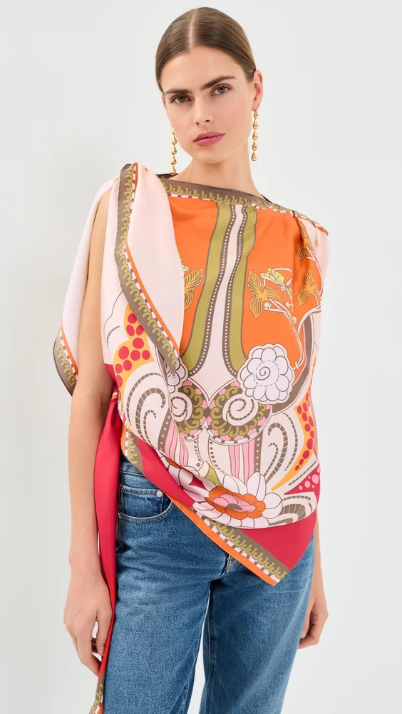 Full-On Foulard Silk Scarf Top