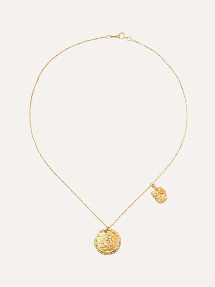 + NET SUSTAIN Summer Night gold-plated necklace