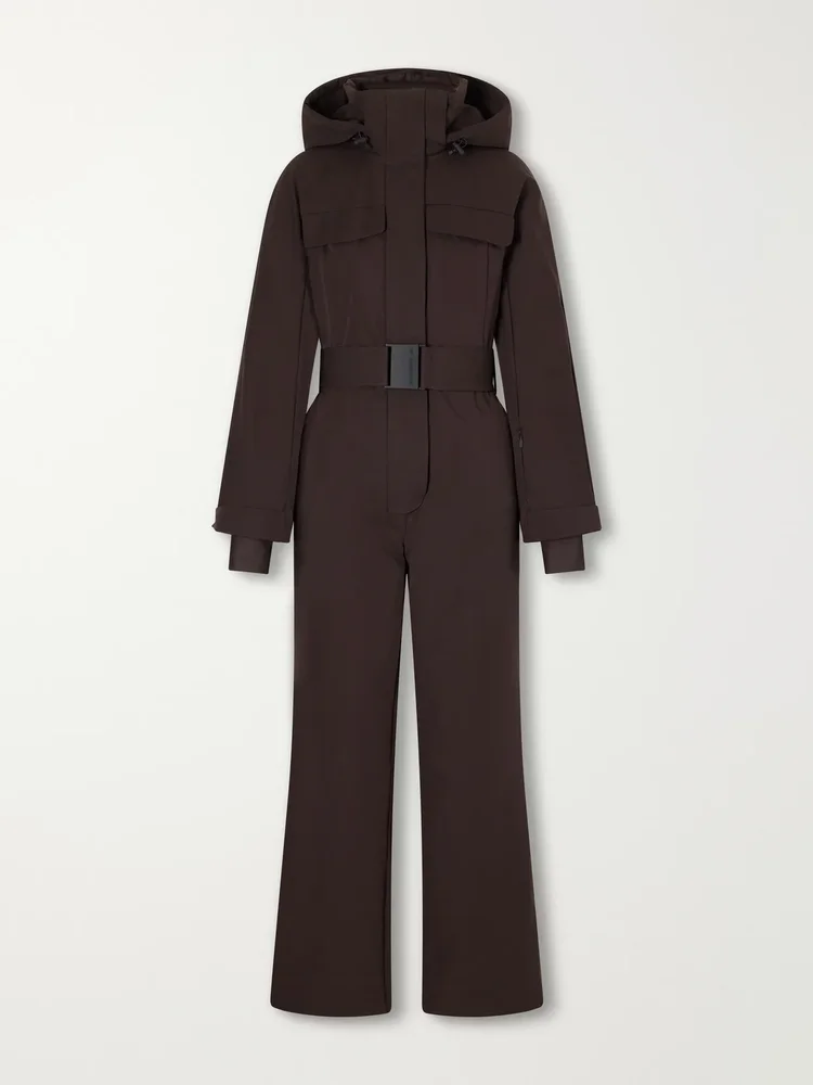 Finse belted padded shell ski suit