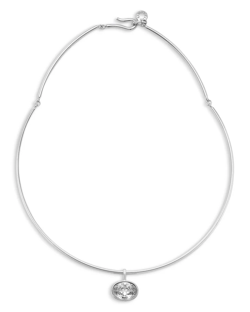 Lexi Crystal Solitaire Collar Necklace, 16"
