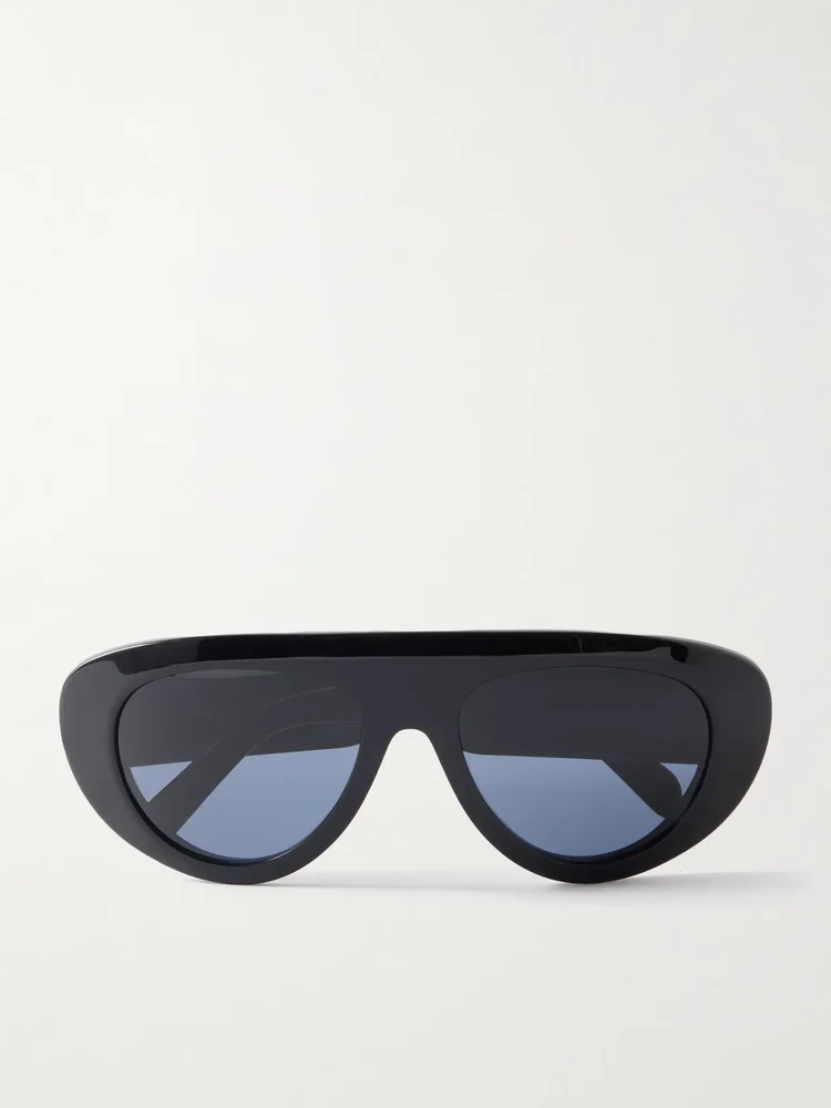 Aviator-style acetate sunglasses