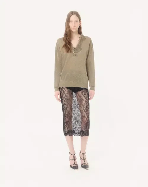 Lurex Jumper With Lace