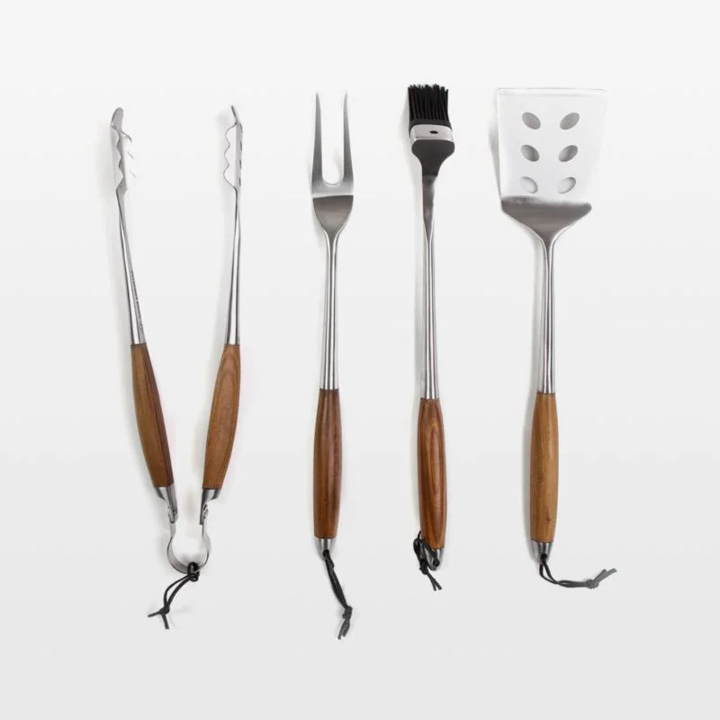 Bonded Teak 4-Piece Grill Set